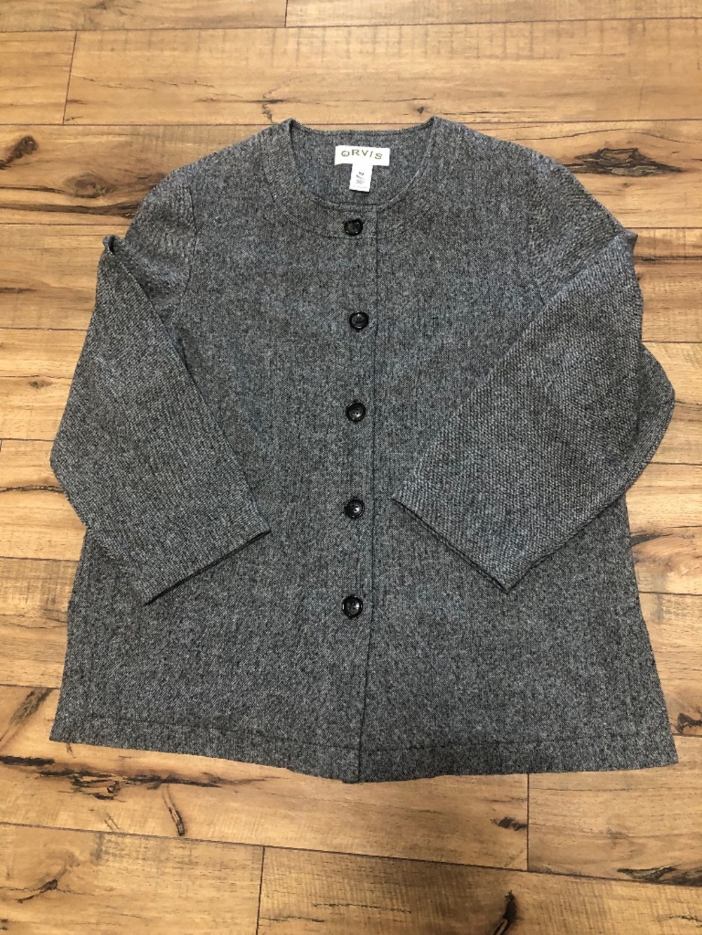 Or is Gray/Black Tweed Blazer size 16 5 Button Front